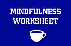 Text reads mindfulness worksheet.