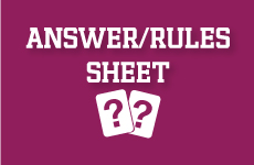 Text reads answers/rules sheet.